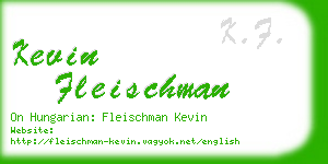 kevin fleischman business card